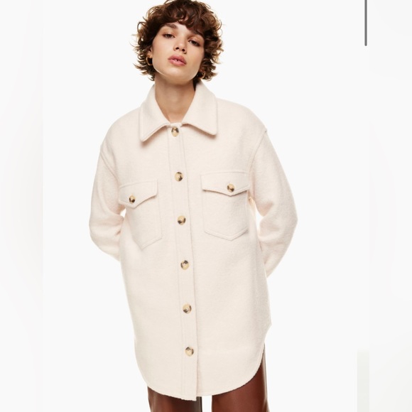 Aritzia Cream Button-Up Jacket - Picture 1 of 4